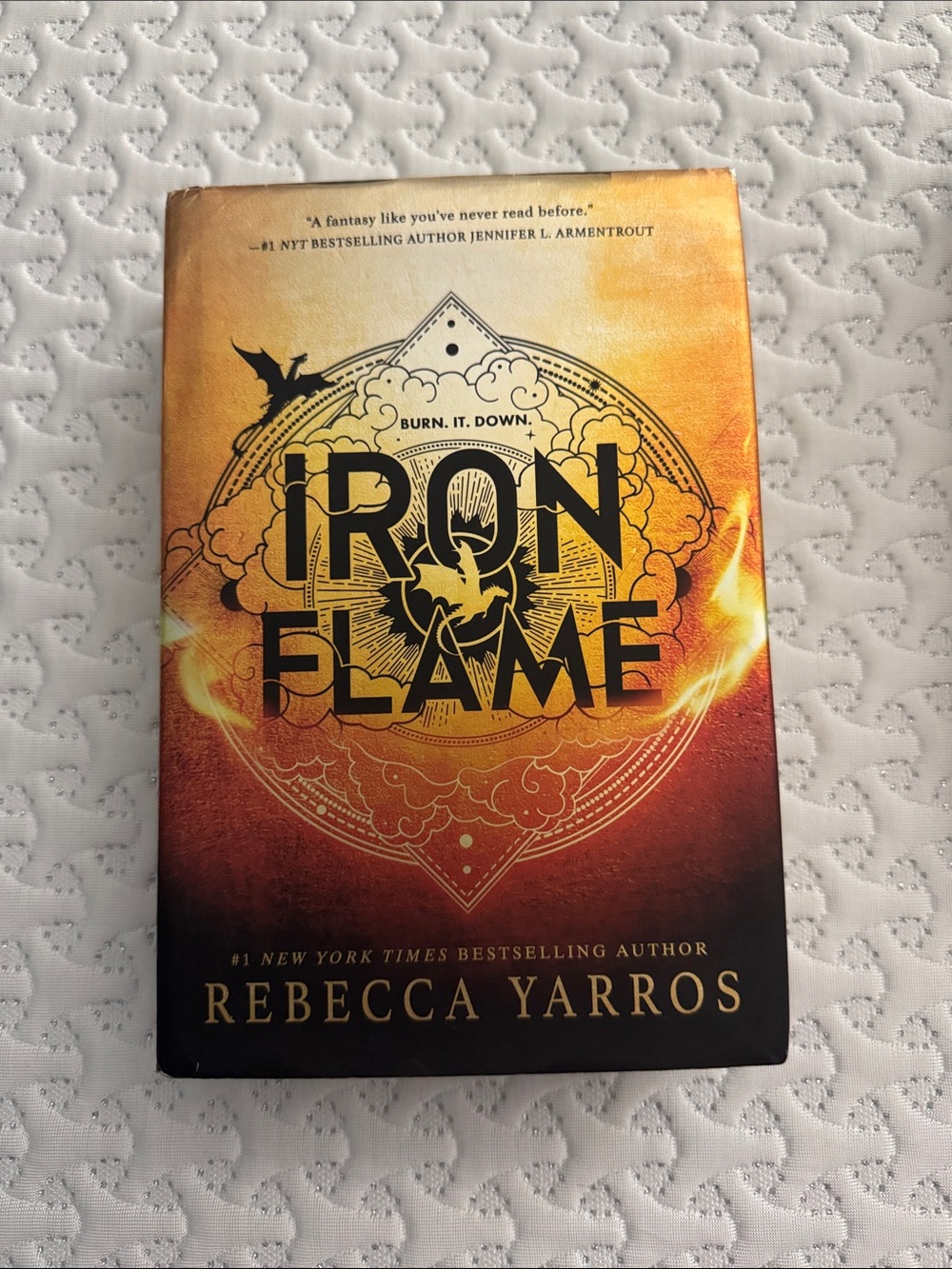 Hard cover iron flame book